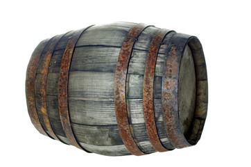 old wooden barrel