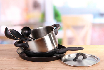 kitchen tools on table in kitchen