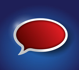 red Speech bubble, communication concept