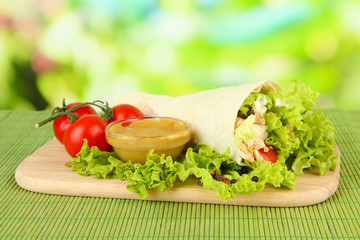 Kebab - grilled meat and vegetables,