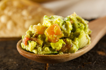 Homemade Organic Guacamole and Tortilla Chips