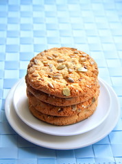 Sweet cookies with different kinds of seeds