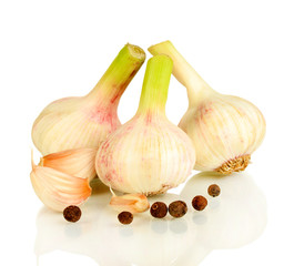 Garlic isolated on white