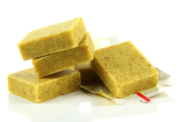 Bouillon cubes, isolated on white