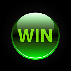 Green glossy win button