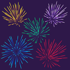 bright fireworks