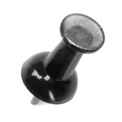 close up of a black pushpin