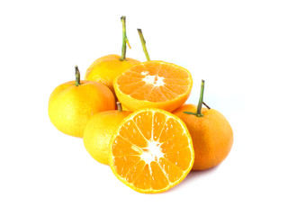 orange fruit  on white background