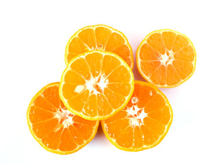 orange fruit  on white background