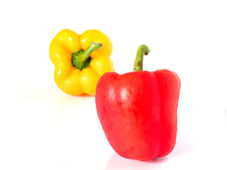  bell peppers  on a white background