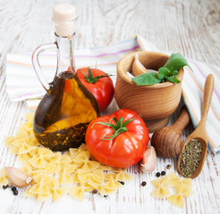 Ingredients for an Italian meal