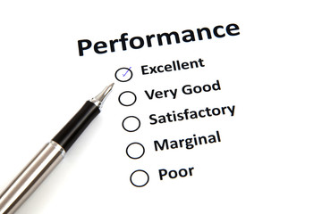 Obraz premium Performance evaluation form