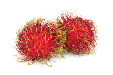 Fototapeta premium rambutan on white background