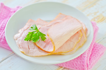 ham on plate