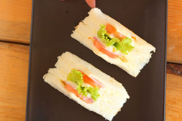 Sandwich with sausage