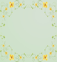 Obraz na płótnie Canvas Card with a floral pattern on the corners