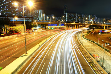 Fototapeta na wymiar Highway with car light