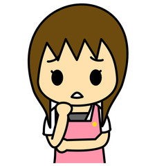悩む　主婦