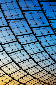 modern glass facade, abstract composition