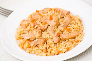 rice with meat
