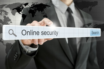 Online security written in search bar