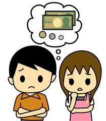 お金　悩む　夫婦