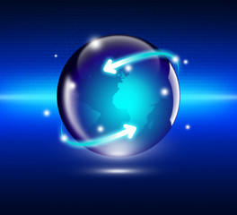 Internet Concept of global business