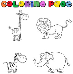 Lion Cartoon Character.Collection Set