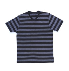 Men's striped T-shirt with clipping path.