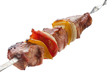 Shashlik on the skewer
