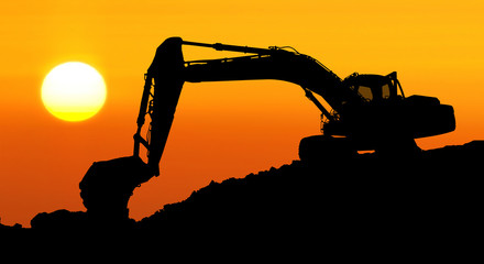 Silhouette of the excavator © andrew7726