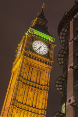 Fototapeta na wymiar Big Ben tower at night, London, UK