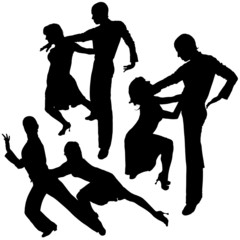 Latino Dance Silhouettes
