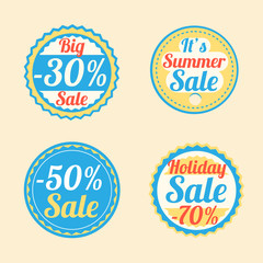 Obraz premium Summer stickers with sale messages
