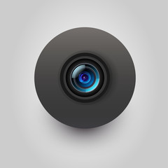 User interface camera lens icon