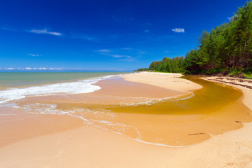 Idyllic beach at Andaman Sea on Koh Kho Khao island, Thailand