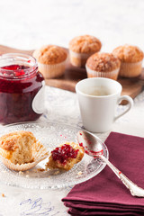 Delicious madeleine breakfast