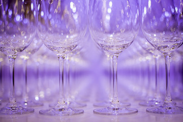 Empty wine glasses
