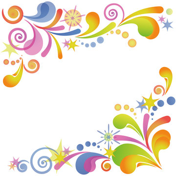 Abstract flourish colorful background
