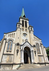 Fototapeta na wymiar Notre-Dame church at Aix-les-Bains, France