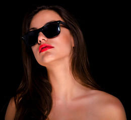 Beautiful sexy girl with sunglasses