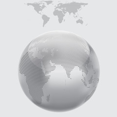 Set of vector abstract globe