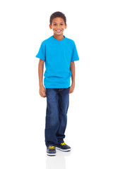 young indian boy standing on white background - 53324826