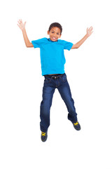 young african american boy jumping © michaeljung