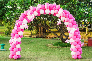 Colorful helium balloons