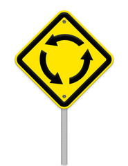 grunge traffic circle arrow sign , Part of a series.
