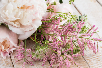 Postcard with elegant  flowers