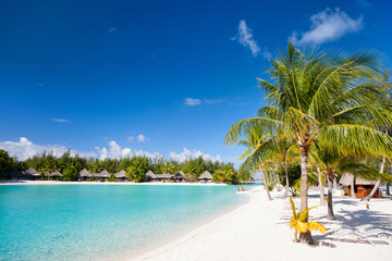 Beautiful beach on Bora Bora