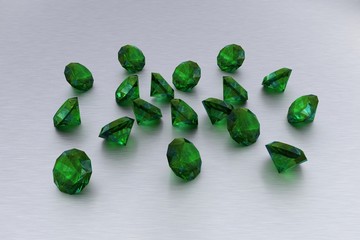 3D Emerald - 18 Green Gems