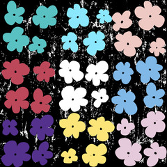 floral pattern background, with splashes